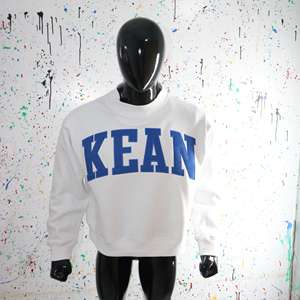 Sudadera KEAN ASH GREY con cuello alto, 100% azul marino, con apliques bordados, cuello ancho, CLUSH SPORTS - Product Image 2