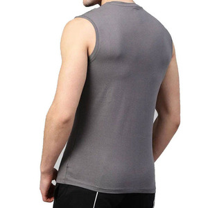 Men's Breathable Plus Size Gym <b>Stringer</b> Tank Top Black Athletic Workout Sleeveless Muscle Fitness <b>Vest</b> OEM Cotton/Spandex - Product Image 2