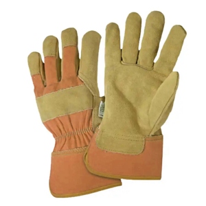 Gants de travail de sécurité pour charpentiers canadiens de haute qualité, haute visibilité, personnalisables, en cuir de vachette pleine fleur, protection des mains - Product Image 5