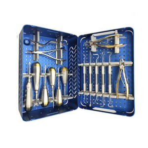 Kit d'instruments orthodontiques dentaires de haute qualité en acier inoxydable, pinces manuelles, forceps, certifié CE classe II, étui bleu - Product Image 2