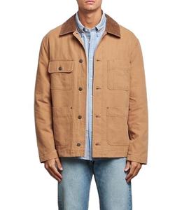 Veste de travail en toile personnalisée Street Wear, tissu respirant, veste de travail d'hiver, veste utilitaire en toile zippée pour homme - Product Image 1