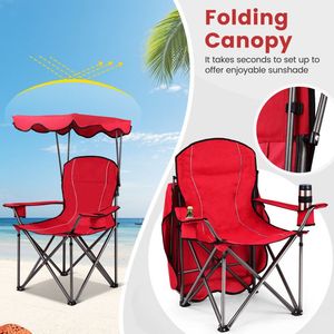 Chaise de plage pliable portable avec porte-gobelets pour une utilisation en bord de mer - Product Image 6