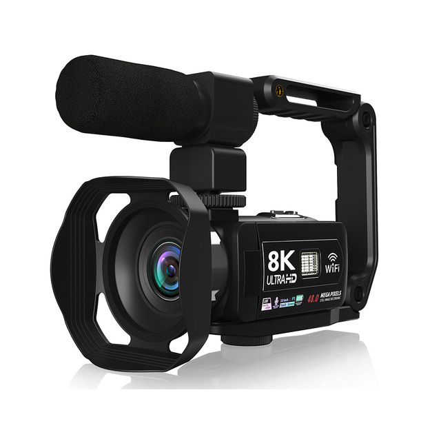 8K CMOS Sensor Digital Camera WiFi Auto Focus Vlogging Camera Flip Screen External Mic Webcam Function Live Streaming Video