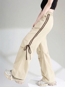 Latest Design Customized Color Women's Winter 100% Cotton Canvas Breathable Waterproof Jogging <b>Trousers</b> Drawstring Closure - Product Image 5