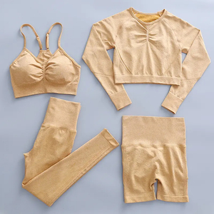 Conjuntos de Ropa Deportiva con Logotipo Personalizado 2026, Leggings de Gimnasio, Ropa Deportiva Activa, Conjunto de Yoga de 4 Piezas para Mujer - Product Image 5