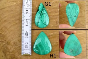 Pierre précieuse de malachite de qualité supérieure, cabochon de malachite, pierre de malachite en vrac, malachite semi-précieuse, forme mixte, pour la fabrication de bijoux - Product Image 3