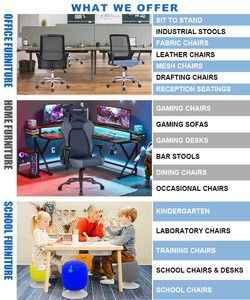 Ensemble de bureau et chaise pour étudiants en contreplaqué, mobilier scolaire - Product Image 6