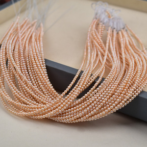 Collar de Perlas de Agua Dulce Natural de 3-4 mm, Cuentas Pequeñas de Arroz con Cadena para Clavícula, Collar de Perlas Brillantes - Product Image 3