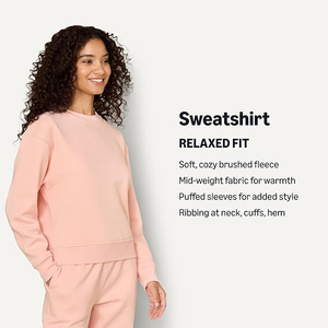 Sudaderas con espalda descubierta para mujer, con detalles recortados, cuello redondo, manga larga, corte holgado, mezcla de algodón suave y polar, a la moda - Product Image 5