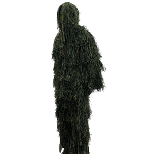 Traje Ghillie Táctico Transpirable 5 en <span class=keywords><strong>1</strong></span> con Chaqueta, Pantalones, Capucha y Bolsa de Transporte, Traje Ghillie de Poliéster para Paintball - Product Image 1