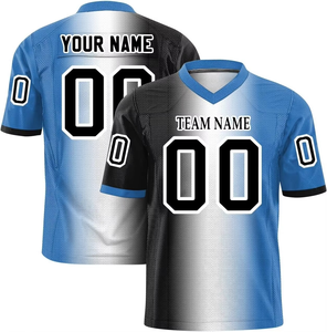Custom Men's American Football Jersey Team Name Sublimated V-Neck Breathable <b>Mesh</b> <b>Short</b> Sleeve Adult Sport Apparel - Product Image 3