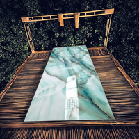 Nouvelle couleur, feuille de marbre en PVC imprimée en 5D, panneau mural intérieur moderne avec finition UV, conception graphique activée