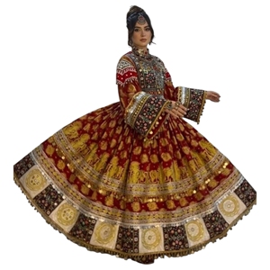New Afghan Kuchi <b>Dress</b> Women Heavy Embroidery High Neck Full Sleeve Ball Gown Floor-Length Formal Wedding Party Casual <b>Dress</b> - Product Image 1