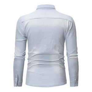 Chemises décontractées pour hommes à manches longues avec col rabattu personnalisé, chemises décontractées pour hommes à manches longues tendance, best-sellers - Product Image 2