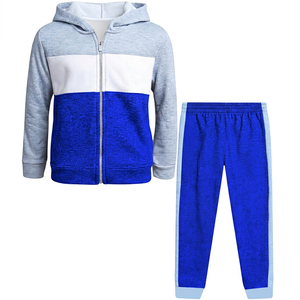 Ensemble sweat-shirt et pantalon décontracté à capuche imprimé pour garçons, manches longues, fermeture éclair, vêtements d'hiver, 100% coton, style coréen - Product Image 6