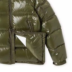 Blouson matelassé pour homme, col montant, chaud, brillant, en polyester, pour l'extérieur, style décontracté, collection hiver 2026 - Product Image 3