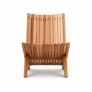 Chaise longue d'extérieur en teck, moderne, à lattes, pour jardin, patio, resort, chaise de relaxation - Product Image 2
