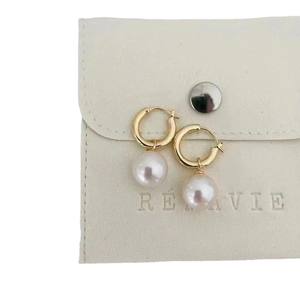 <b>Star</b> Style 10-11mm Near Circle Strong <b>Light</b> Freshwater Pearl Earrings Detachable Retro French Design - Product Image 5