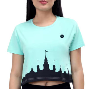 เสื้อครอปแฟชั่นผู้หญิง วัสดุระบายอากาศน้ำหนักเบา สำหรับใส่ลำลองในฤดูร้อน แฟชั่นสตรีท และสวมใส่สบายทุกวัน - Product Image 1