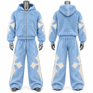 Clothing Manufacturers Sweatsuit Unisex Heavyweight Fleece 100% Cotton Hoodie <b>Sweatpants</b> <b>Set</b> for Men - Product Image 5