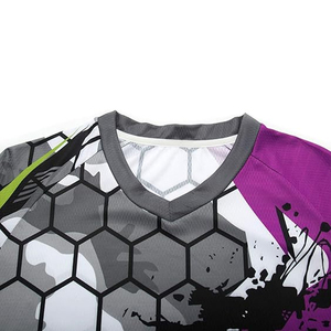 Men Long Sleeve <b>Geometric</b> Pattern Sporty T-<b>Shirt</b> O-Neck Quick Dry Regular Fit 100% Polyester Sublimation Print - Product Image 2