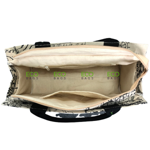 Sacs à main en toile 100% coton, design personnalisé, vente en gros, fermeture ouverte, prix compétitif au Vietnam, OEM ODM, sacs cosmétiques, étuis - Product Image 4