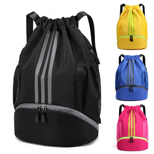 Customized Promotional Soft Travel <b>Backpack</b> Waterproof Polyester with Custom <b>Drawstring</b> Bag and Logo Straps Casual Sports Bag - Product Image 1