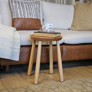 Tabouret en bois massif artisanal pour salon, cuisine, balcon, décoration de meubles traditionnels pour la maison - Product Image 1