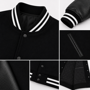 Varsity jacket featuring a relaxed fit premium comfort and timeless sporty details for practical stylish everyday outerwear wear - Product Image 5