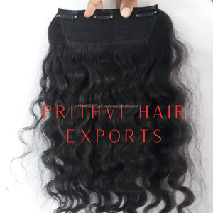 Lot de 5 queues de cheval noires Premium Remy Clip-In - Product Image 4