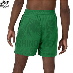 Pantalones Cortos Deportivos de Malla Rosa Sólido para Hombre, Corte Regular, Cintura Elástica con Cordón, Bolsillos Laterales Abiertos, Secado Rápido y Transpirables - Product Image 6