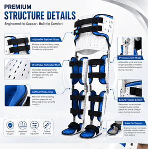 Orthèse respirante de fixation articulaire <span class=keywords><strong>pour</strong></span> hanches, sacrum, taille, genoux, chevilles et pieds, support <span class=keywords><strong>pour</strong></span> fractures fixées des membres inférieurs - Product Image 2