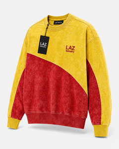 เสื้อสเวตเชิ้ตผู้ชายผ้าฝ้าย 100% ระบายอากาศได้ดี เป็นมิตรกับสิ่งแวดล้อม บริการ OEM ทรงหลวมสำหรับฤดูหนาว โลโก้ด้านหน้า ล้างสีแบบ Acid Wash น้ำหนัก 420 กรัม แบบเรียบ - Product Image 3
