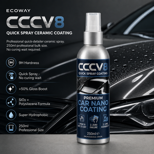 CCCV8 Long Lasting Quick <b>Spray</b> CAR-AUTO CERAMIC COATING Polysiloxane Nano Protective Barrier 9H Hardness 250ml ECOWAY Vehicle - Product Image 2