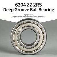 Roulement à billes à gorge profonde 6204 ZZ 2RS 20x47x14mm P6 C3 en acier GCr15, roulement industriel pour boîte de vitesses automobile