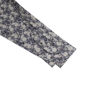 Chemise Rétro Décontractée pour Homme, Coupe Classique, Motif Floral, Manches Longues, Boutonnage Simple, Motif Note de Musique, Personnalisable - Product Image 3