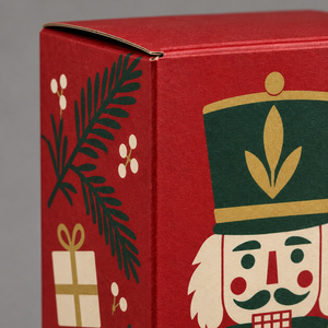 Boîte cadeau en papier de Noël, boîte d'emballage en carton ondulé imprimée Casse-Noisette pour la vente au détail et les cadeaux de fête - Product Image 3