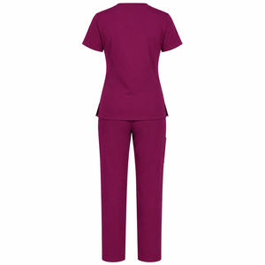 Ensemble de tenue médicale pour femmes en tissu sergé micro-extensible de qualité supérieure, détectable par les détecteurs de métaux, col en V, uniforme de soins de santé, vêtements de travail pour infirmières - Product Image 3