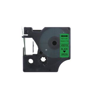 Cartouche de <span class=keywords><strong>ruban</strong></span> d'étiquettes Compatible Tatrix 45019 12mm noir sur vert pour <span class=keywords><strong>DYMO</strong></span> <span class=keywords><strong>LabelManager</strong></span> PNP/150/<span class=keywords><strong>160</strong></span>/210D/280/350 - Product Image 1