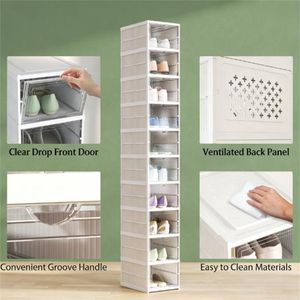 Scatola Portascarpe in Plastica Bianca e Scaffale Portascarpe Elegante - Product Image 3