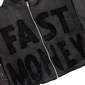 Sweat à capuche oversize en polaire pour homme Y2K |   Pull-over à effet délavé, longueur standard |   Patch brodé streetwear automne imprimé sur mesure OEM - Product Image 3