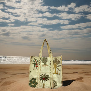 Sacs fourre-tout de week-end en coton faits à la main, fermeture à glissière, couleur unie, matelassés, grande capacité, sac à bandoulière pour les courses - Product Image 3