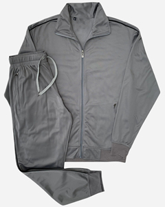 Ensemble de survêtement classique 2 pièces pour homme, couleur verte unie, veste et pantalon de survêtement avec cordon de serrage, tenue de sport active - Product Image 6