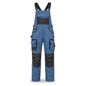 Salopette de travail industrielle pour hommes, personnalisable avec étiquette OEM, avec poche poitrine, rangement cargo, protections de genoux, uniforme d'usine, tailles sur mesure - Product Image 2