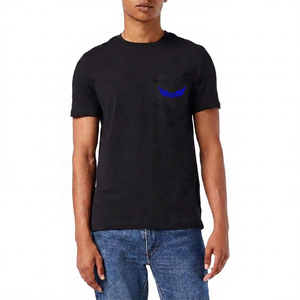 Camiseta de punto de ajuste regular, sin tejer, casual, lisa, de hombro caído, estilo urbano, en blanco, con logo personalizado, al por mayor, para hombre, de secado rápido - Product Image 3