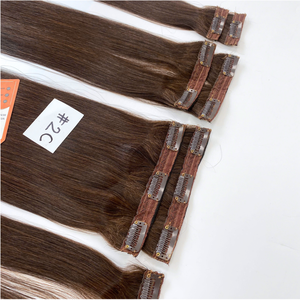 Livraison par DHL UPS FEDEX Personnaliser les couleurs Clip droit dans les extensions de cheveux Extensions de cheveux humains de haute qualité - Product Image 3