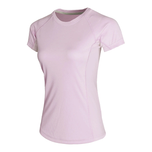 Camisetas de manga corta para mujer de buena calidad, estilo urbano, color rosa claro, de algodón y poliéster para adulto. - Product Image 1