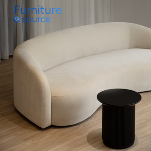 Modern Curved Sofa Stylish Cream Design for Luxury Living Room Comfortable Rest Area Seating Vietnam Furniture Manufacturer - Product Image 1