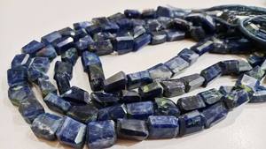 Perles de Sodalite Bleue Naturelle, Forme Goutte, Facettées au Laser, Forme Nugget, 10-15mm, Perles Roulées, Vendues par Fil de 8 Pouces de Long - Product Image 2
