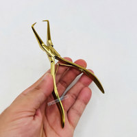Pince à micro-perles en acier inoxydable pour extensions capillaires chinoises, outil de pose de perles en plasma doré, avec logo personnalisé, pour l'élimination des perles